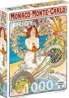 Enjoy Puzzle Monaco Monte Carlo, Alphonse Mucha - 1000 Teile-2