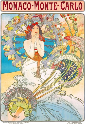 Enjoy Puzzle Monaco Monte Carlo, Alphonse Mucha - 1000 Teile