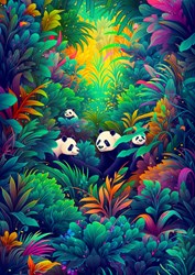 Enjoy Puzzle Puzzle Panda Haven 1000 Teile Karton Erwachsene
