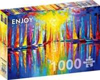 Enjoy Puzzle Rainbow Sailboats -  Teile-2