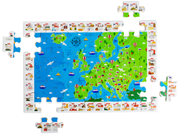 BigJigs Bodenpuzzle europäische Sehenswürdigkeiten Lernspielzeug Karton