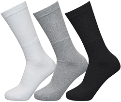 Exceptio Sportsocken Multi Sport Crew Socks - schwarz, weiß und grau - 3 Paar - Größe 37 bis 42