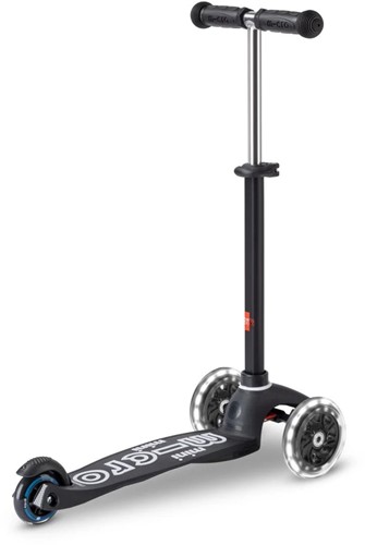 Mini Micro Scooter Deluxe ECO Schwarz LED