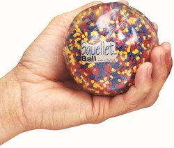Spordas Spielzeugball Squelet Ball transparent bunter Spielball