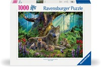 Ravensburger Puzzle Familie Wolf im Wald - 1000 Teile Tiere-2