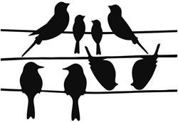 Esschert Design Fensteraufkleber Vögel Schutz gegen Vogelschlag Fenster