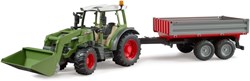 Bruder Fendt Traktor Vario 211 mit Frontlader und Kippanhänger Spielzeug