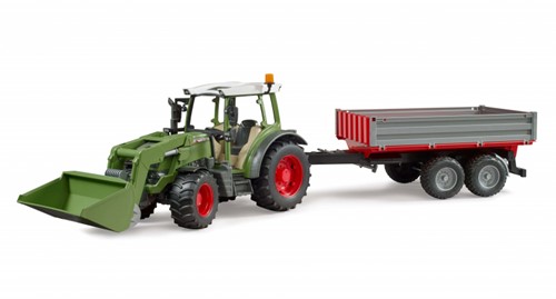 Bruder Fendt Vario 211 mit Frontlader und Kippanhänger (02182)
