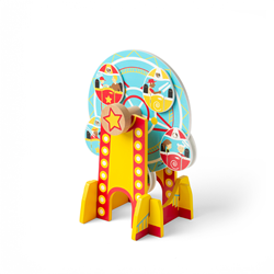 BigJigs Holz-Riesenrad Eisenbahnzubehör - buntes Spielzeug