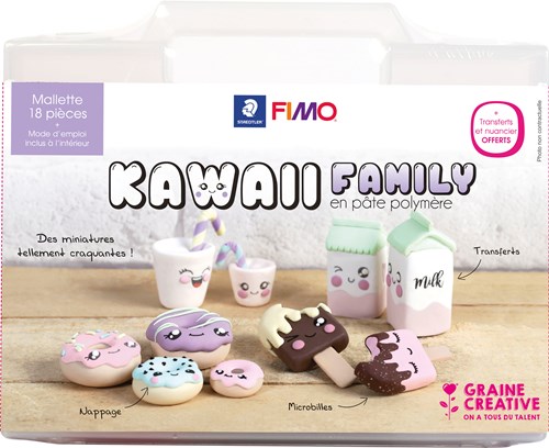 Fimo Modelliermasse Kawaii Koffer Süßigkeiten - Aufbewahrungsset für Kinder