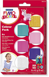 FIMO Kids Boetseerklei Extra Kleuren, 6dlg.