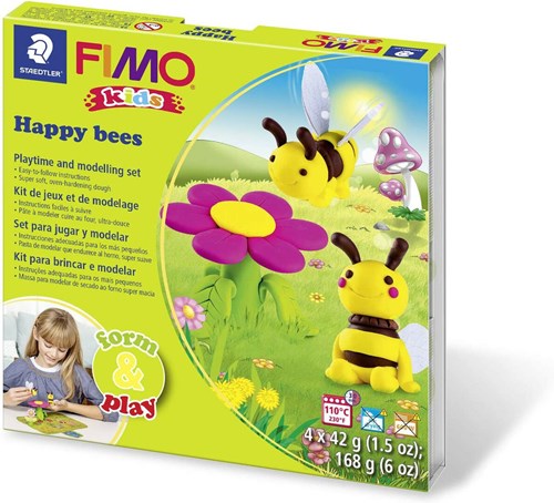 Fimo Knetset Happy Bees - Kreatives Modellierset für Kinder