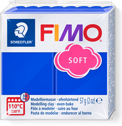 Fimo Modelliermasse soft brillantblau 57g ofenhärtend kreativ