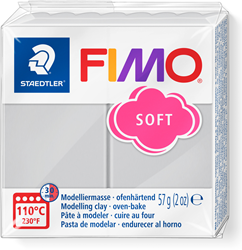Fimo Modelliermasse Soft 57g delfingrau ofenhärtend kreativ
