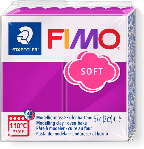 Fimo Modelliermasse soft lila - ofenhärtende Knete 57g kreativ