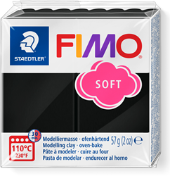 Fimo Modelliermasse schwarz ofenhärtend 57g für kreative Projekte