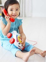 Fisher-Price Spielzeugtelefon Kleinkind mit Zugband und Wählscheibe-3