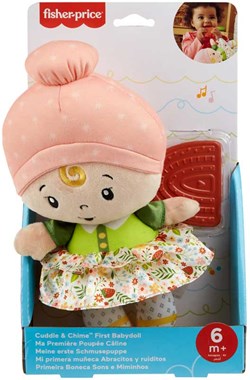 Mattel Babypuppe Fisher-Price Kuschelpuppe mit Beißring und Klang