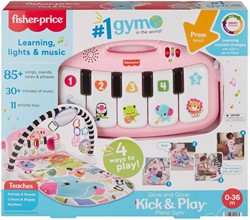 Mattel Baby-Spielmatte Glow & Grow Kick & Play Gym rosa - Lernspielzeug