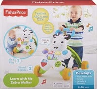 Mattel Lauflernwagen Fisher-Price Zebra Babyspielzeug mit Musik