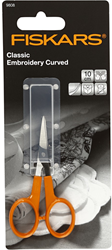 Fiskars Klassische Präzisionsschere gebogen 10cm für Basteln und Nähen