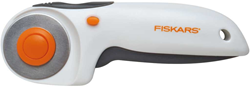 Fiskars Rollschneider 45 mm weiß - Stoffschneider für Nähen und Basteln
