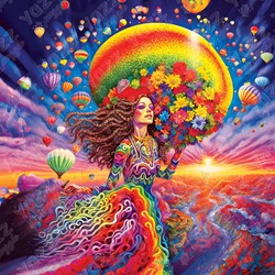 Yazz Puzzle Fly With Flowers - 1023 Teile Legespiel Multicolor