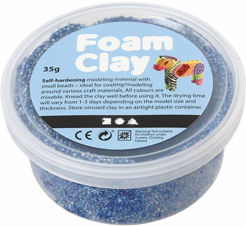 Foam Clay Modelliermasse blau 35 Gramm - selbsthärtende Kinderknete