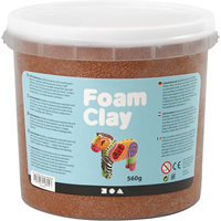 Foam Clay Modelliermasse braun 560g - selbsthärtende Knete für Kinder