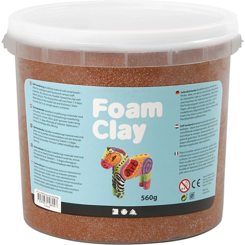 Foam Clay Modelliermasse braun 560g - selbsthärtende Knete für Kinder