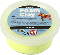 Foam Clay Modelliermasse Glitzer Gelb 35g Bastelmaterial