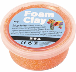 Foam Clay Modelliermasse orange 35g - selbsthärtende Knete für Kinder