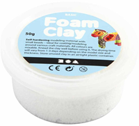 Foam Clay Modelliermasse weiß 35g - kreatives Spielzeug für Kinder