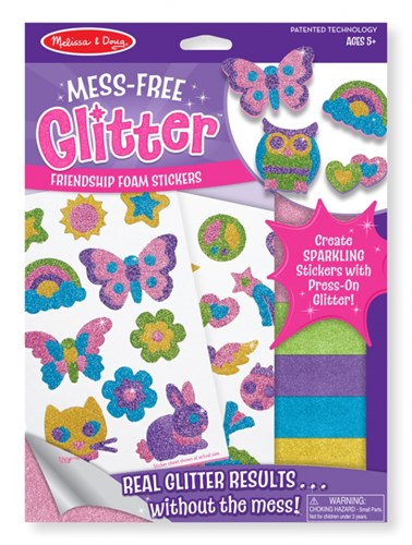 Melissa & Doug Schaumstoffaufkleber Freundschaft - Glitzer Bastelset Kinder