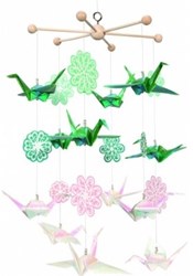 Folia Bastelset Mobile Kraniche DIY Filz 69-teilig kreativ