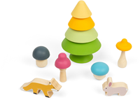 BigJigs Stapelspielzeug Waldfreunde nachhaltiges Silikon FSC Holz-3