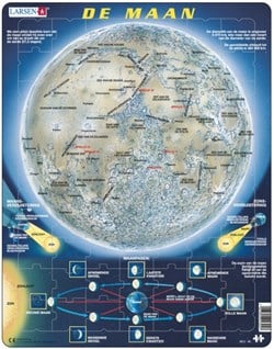 Larsen Puzzle - Lernpuzzle Mond Karton 70 Teile für Kinder