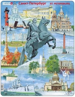 Larsen Puzzle - Sankt Petersburg Souvenir - 60 Teile - Lernspielzeug