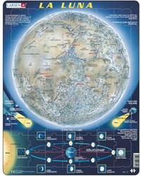 Larsen Puzzle Mond Lernspiel Karton 70 Teile Italienisch