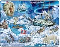 Larsen Puzzle - Nordpol Abenteuer - Lernspielzeug 65 Teile