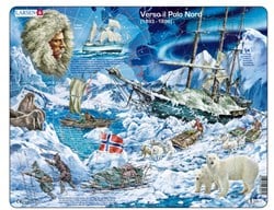 Larsen Puzzle - Nordpol Abenteuer - Lernspielzeug 65 Teile