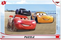 Dino Puzzle Cars Racing - 15 Teile - buntes Kinderspielzeug
