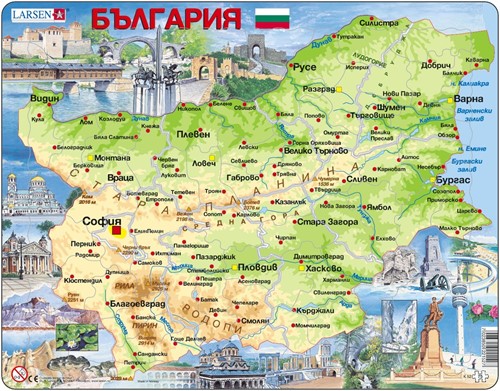 Larsen Rahmenpuzzle - Bulgarien (auf Bulgarisch) - 75 Teile