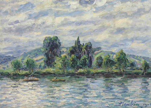 Grafika Francis Picabia - Ufer der Yonne, Sonnenspiegelung, 1906 - 500 Teile