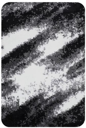 Dutch House Badematte schwarz 60x90cm - rutschfeste Badezimmermatte Mikrofaser