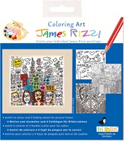 Fridolin Malset Kunst Kit 4 Ausmalbilder mit Rahmen 15x15 cm James Rizzi