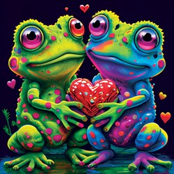 Yazz Puzzle Frogs In Love - 1023 Teile Legespiel Multicolor