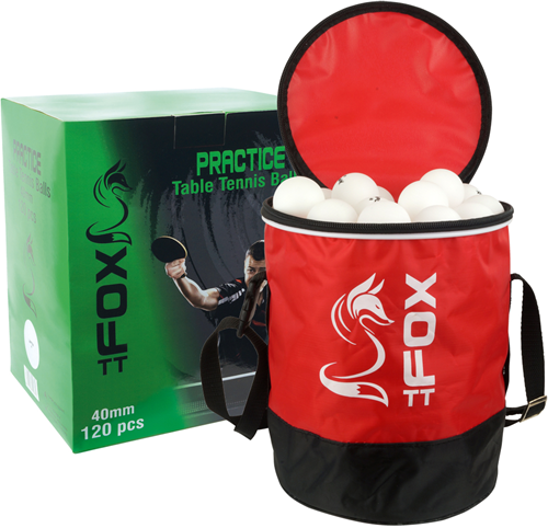 Fox TT Tischtennisbälle Set mit Tasche - 120 Stück - weiß - Sportspielzeug