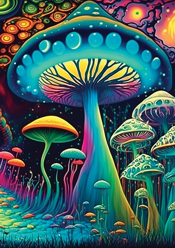 Yazz Puzzle Fungi Wonderland - 1000 Teile buntes Spielzeug