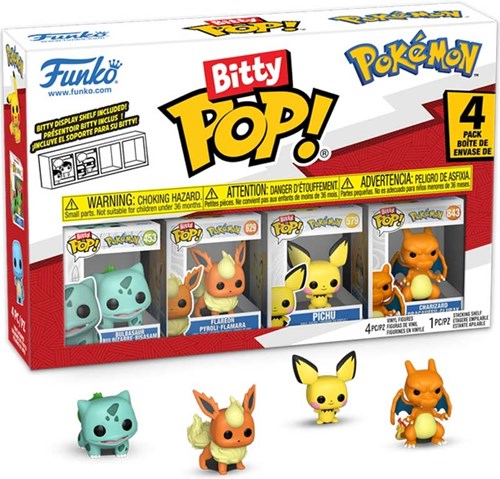 Funko Pokémon Bitty Pop Bulbasaur 4er-Pack Sammelfiguren Spielzeug
